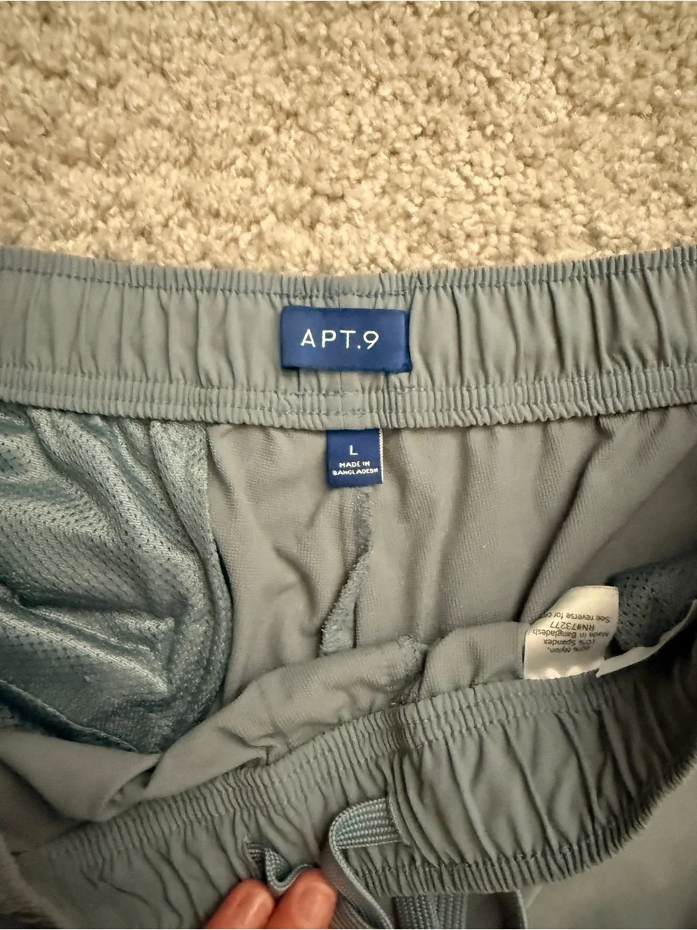 Apt. 9 Men's Light Gray Hybrids with Drawstring